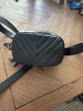 torrid Black Quilted Chevron Crossbody Waist Bag